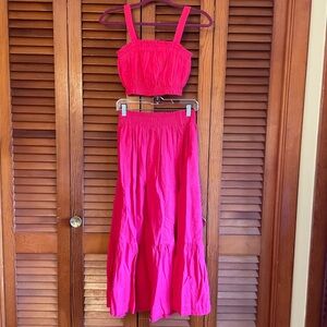 Midi Skirt & Crop Top Set